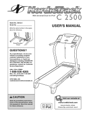 NordicTrack C2500 Treadmill User Manual