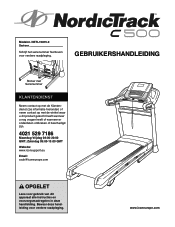 NordicTrack C500 Treadmill Dutch Manual