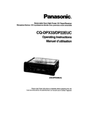 Panasonic CQ-DPX33 Operating Instructions
