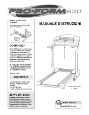 ProForm 620 Treadmill Italian Manual