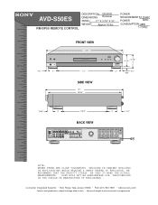 Sony AVD-S50ES Dimensions Diagrams