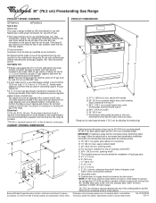 Whirlpool WFG381LVQ Dimension Guide