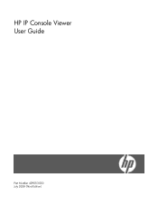 HP 262586-B21 HP IP Console Viewer User Guide