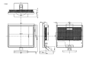 NEC LCD1760V-BK MultiSync LCD1760NX (Black Cabinet) Mechanical Drawing