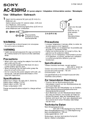 Sony ACE30HG Operating Instructions