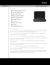 Sony DVP-FX74 Marketing Specifications