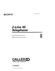 Sony IT-M602 Operating Instructions