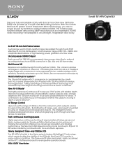 Sony SLT-A99V Marketing Specifications