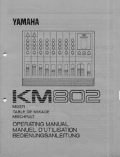 Yamaha KM802 Owner's Manual (image)