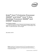 Intel E6600 Specification Update