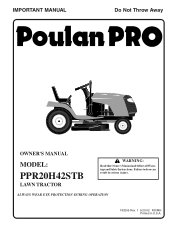 Poulan PPR20H42STB User Manual