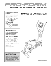 ProForm Space Saver 695 Elliptical French Manual