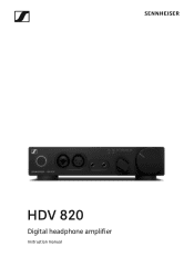 Sennheiser HDV 820 HDV 820 Instruction manual