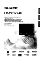 Sharp LC-22DV24U LC-22DV24U Operation Manual