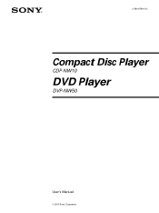 Sony DVP-NW50 User Manual