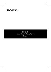 Sony HIDC10 Information Guide