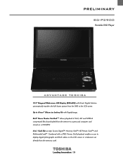 Toshiba SD-P2900 Printable Spec Sheet