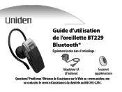 Uniden BT229 French Owners Manual