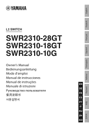 Yamaha 10G SWR2310-28GT/18GT/10G Owner s manual