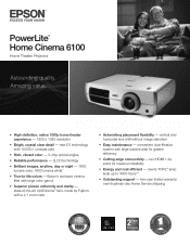 Epson PowerLite Home Cinema 6100 Product Brochure