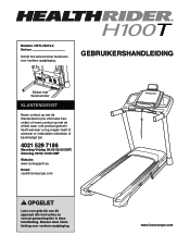 HealthRider H100t Treadmill Dutch Manual