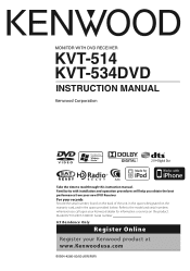 Kenwood KVT-534DVD Owners Manual