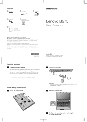 Lenovo B575 Laptop Lenovo B575 Setup Poster V1.0