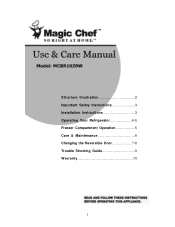 Magic Chef MCBR1020W User Manual