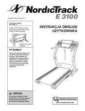 NordicTrack E 3100 Treadmill Polish Manual