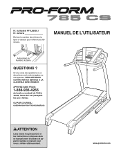 ProForm 785 Cs Treadmill Canadian French Manual