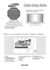 Samsung LN46B530 Quick Guide (ENGLISH)