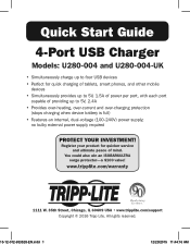 Tripp Lite U280-004-UK Quick Start Guide