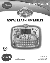 Vtech Sofia the First Royal Learning Tablet User Manual