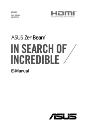 Asus ZenBeam E1 E1 Series User Guide for English Edition