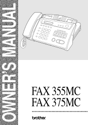 Brother International FAX-375MC Users Manual - English