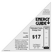 Haier LE42D2380 LE42D2380 Energy Guide
