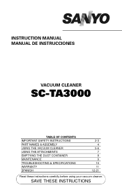 Sanyo SC-TA3000 Owners Manual