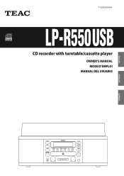 TEAC LP-R550USB Owners Manual