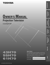 Toshiba 43H70 Owners Manual