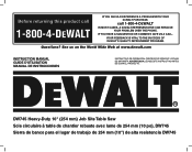 Dewalt DW745 Instruction Manual