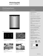 Frigidaire FGCD2444SB Product Specifications Sheet