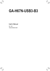 Gigabyte GA-H67N-USB3-B3 Manual