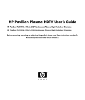 HP PL4260N User's Guide - HP Pavilion Plasma HDTV