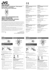 JVC RM-RK52 Operation Manual