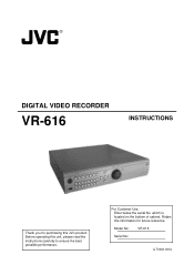 JVC VR-616U VR-616U 16-channel digital video recorder 102 page instruction manual