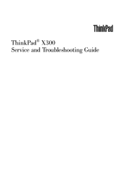 Lenovo ThinkPad 300 Service Guide