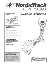 NordicTrack Cx 938 Elliptical Canadian French Manual
