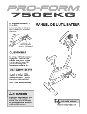 ProForm 750 Ekg Bike French Manual