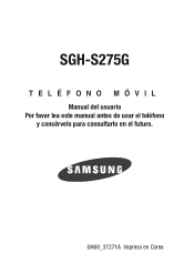 Samsung SGH-S275G User Manual Ver.udlg7_f5 (Spanish)