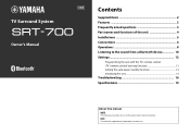 Yamaha SRT-700 Owners Manual